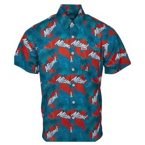 NEW Dixxon Shirt‎ Men's Small Blue Miami The Vice Button Up Party Blend Beach